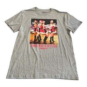 NWT Mean Girls 'Christmas Is So Fetch' Gray Graphic Short-Sleeve Tee- XL